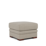 Gino Storage Footstool - Storage Stool F8 — Hopsack Linen 70004 / Wooden Feet, gallery image 1