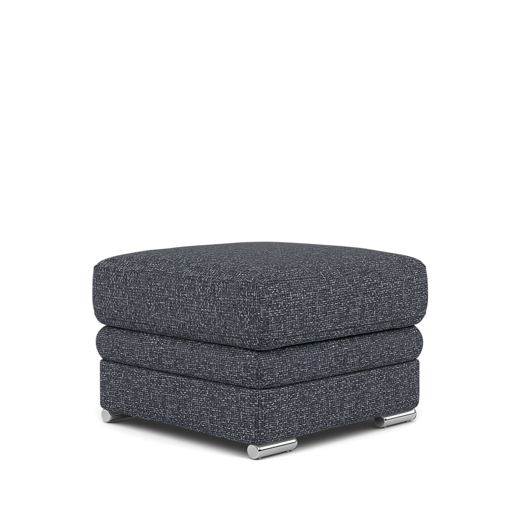 Gino Storage Footstool - Storage Stool F8 — Hopsack Midnight 70005 / Metal Feet, gallery image 3