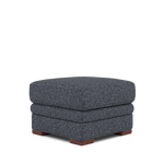 Gino Storage Footstool - Storage Stool F8 — Hopsack Midnight 70005 / Wooden Feet, gallery image 3