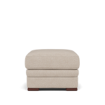 Gino Storage Footstool - Storage Stool F8 — Hopsack Natural 70002 / Wooden Feet, gallery image 2