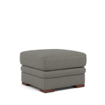Gino Storage Footstool - Storage Stool F8 — Hopsack Platinum 70003 / Wooden Feet, gallery image 1