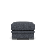 Gino Storage Footstool - Storage Stool F8 Footstools Sterling Home 11 Hopsack Midnight 70005 Metal Feet
