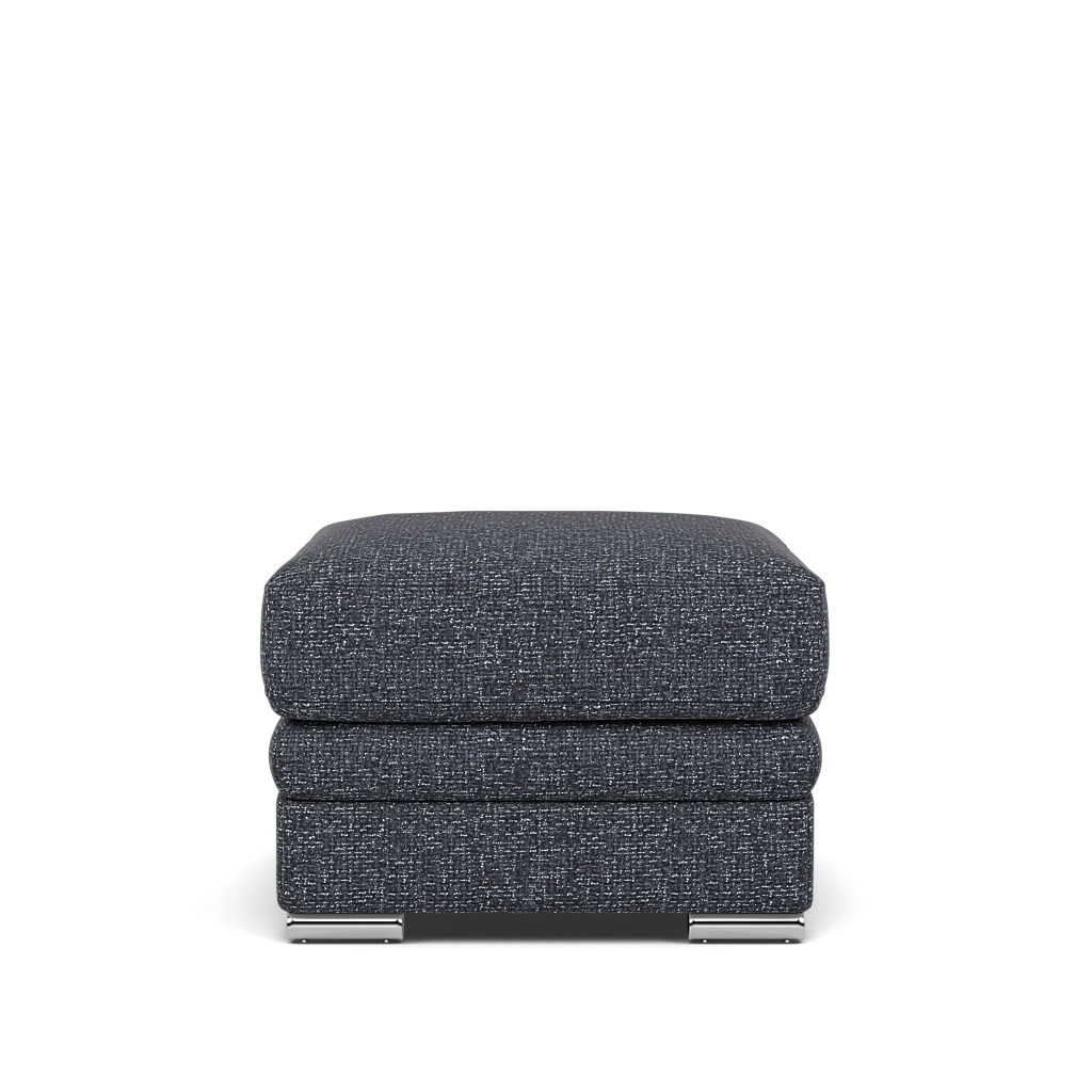 Gino Storage Footstool - Storage Stool F8 Footstools Sterling Home 11 Hopsack Midnight 70005 Metal Feet