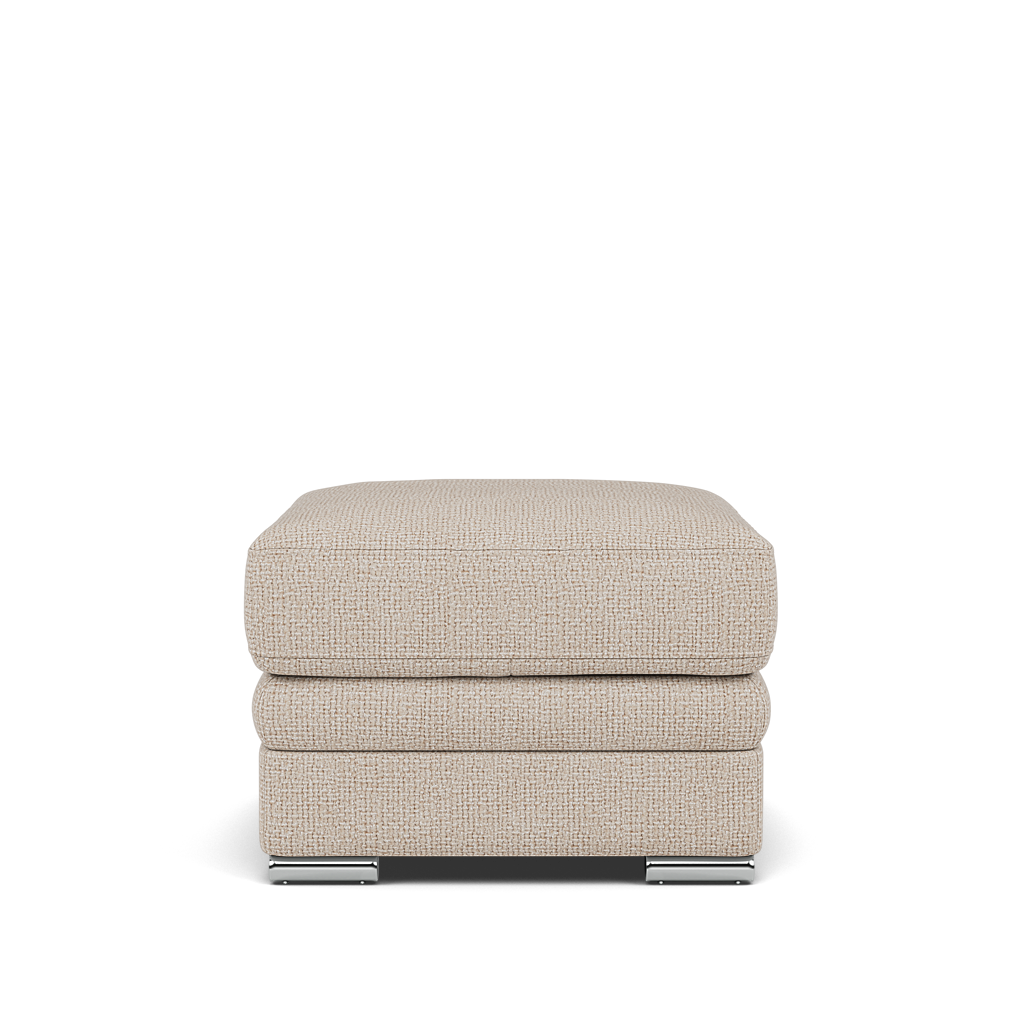 Gino Storage Footstool - Storage Stool F8 Footstools Sterling Home 5 Hopsack Natural 70002 Metal Feet