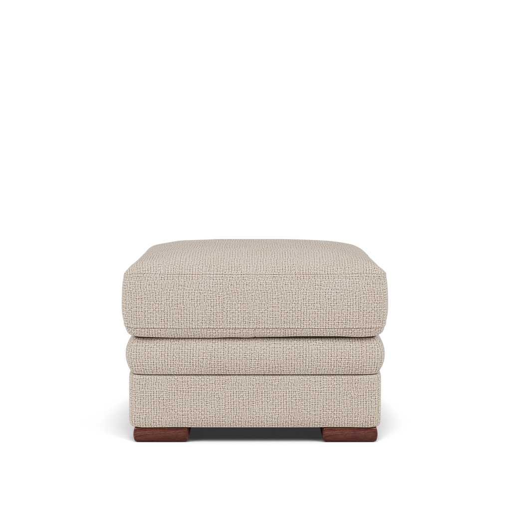 Gino Storage Footstool - Storage Stool F8 Footstools Sterling Home 6 Hopsack Natural 70002 Wooden Feet