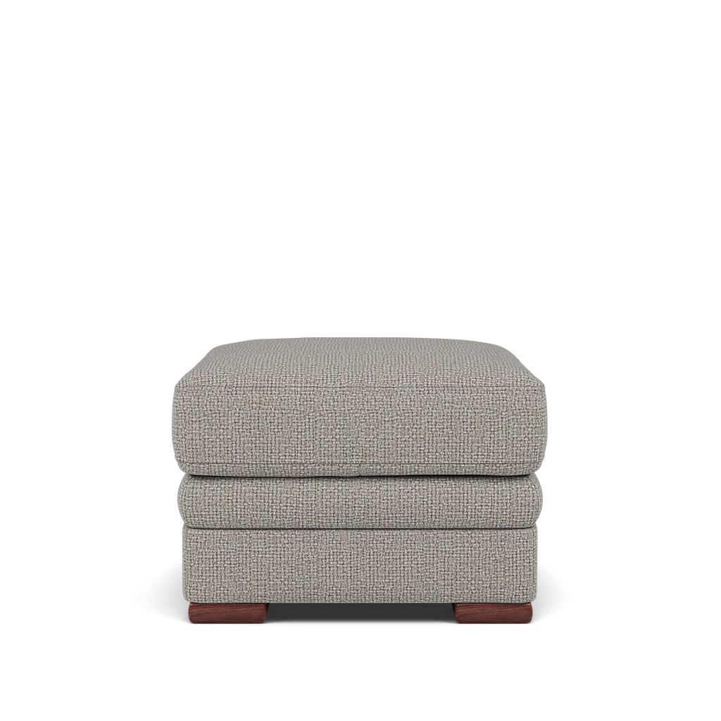 Gino Storage Footstool - Storage Stool F8 Footstools Sterling Home 4 Hopsack Dove 70001 Wooden Feet