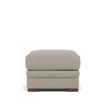 Gino Storage Footstool - Storage Stool F8 Footstools Sterling Home 10 Hopsack Linen 70004 Wooden Feet