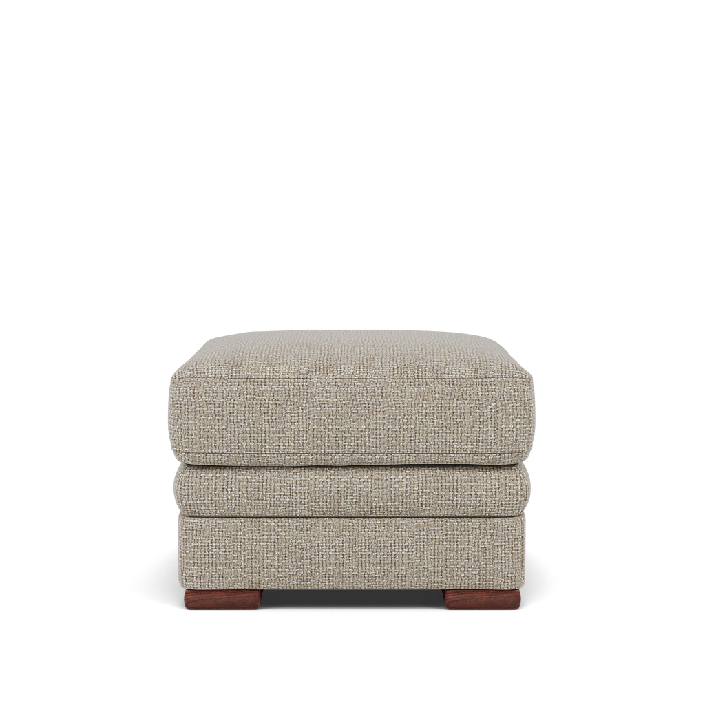 Gino Storage Footstool - Storage Stool F8 Footstools Sterling Home 10 Hopsack Linen 70004 Wooden Feet