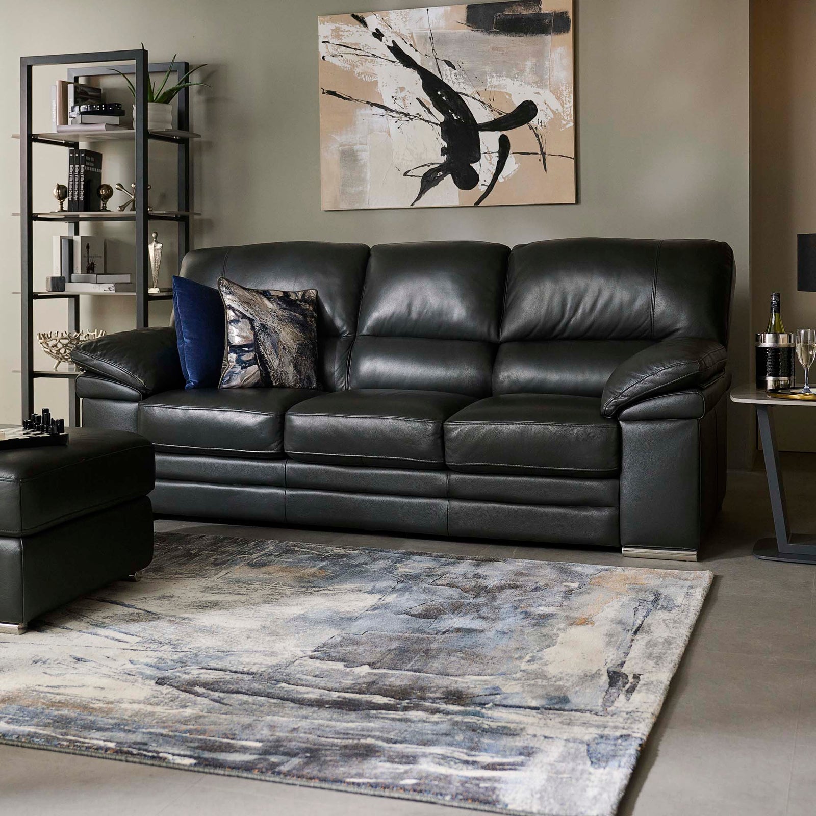 Gino 3 Seater Recliner Sofa - 3 Seater Power Recliner Sofa with USB Cat 60 - Power Recliner with USB 3 Seater Sofas Sterling Home 2