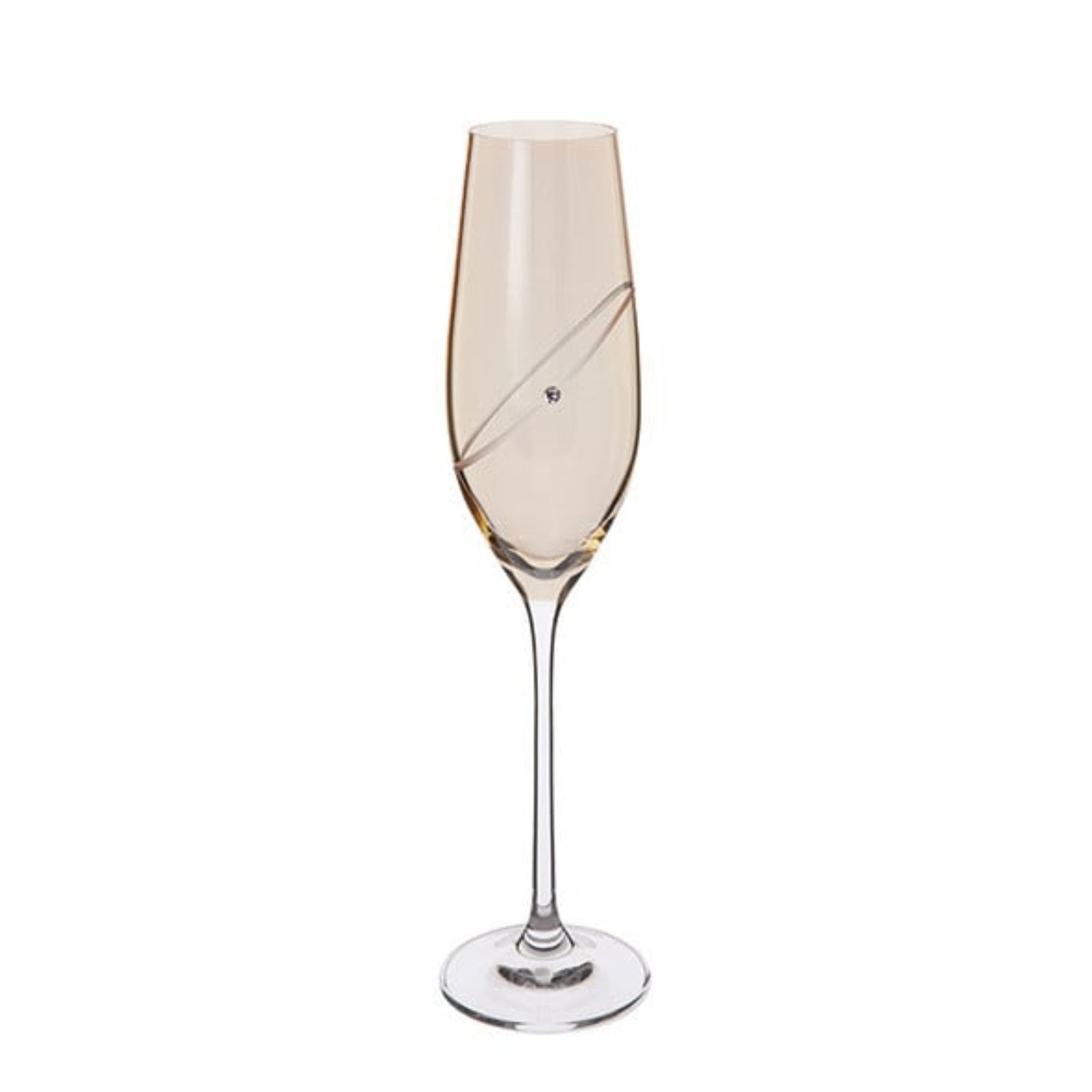 Dartington Set Of 2 Gold Flute Glasses - Flute Gold Sterling Home 2