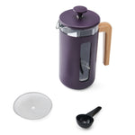 La Cafetiere Purple 3 Cup Pisa Cafetiere - LC Pisa Cafetiere 3 Cup Purple Wood Handle Sterling Home 2