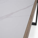 Hanson Coffee Table - Coffee Table Snow Mountain Sintered Stone / Light Smooth Wood Paper Veneer / Gun Grey Metal L Sterling Home 5