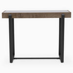 Hanson Console Table - Sofa Table Snow Mountain Sintered Stone / Light Smooth Wood Paper Veneer / Gun Grey Metal L Sterling Home 3