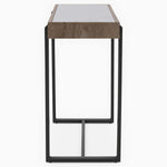 Hanson Console Table - Sofa Table Snow Mountain Sintered Stone / Light Smooth Wood Paper Veneer / Gun Grey Metal L Sterling Home 4