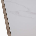 Hanson Side Table - End Table Snow Mountain Sintered Stone / Light Smooth Wood Paper Veneer / Gun Grey Metal L Sterling Home 6