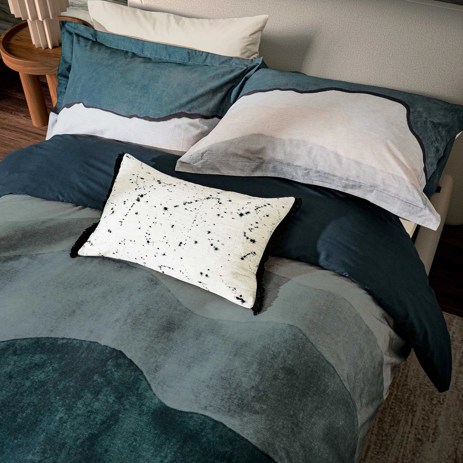 Harlequin Sedimentary Duvet Cover Set - Sedimentary Duvet Set Super King Sterling Home 2