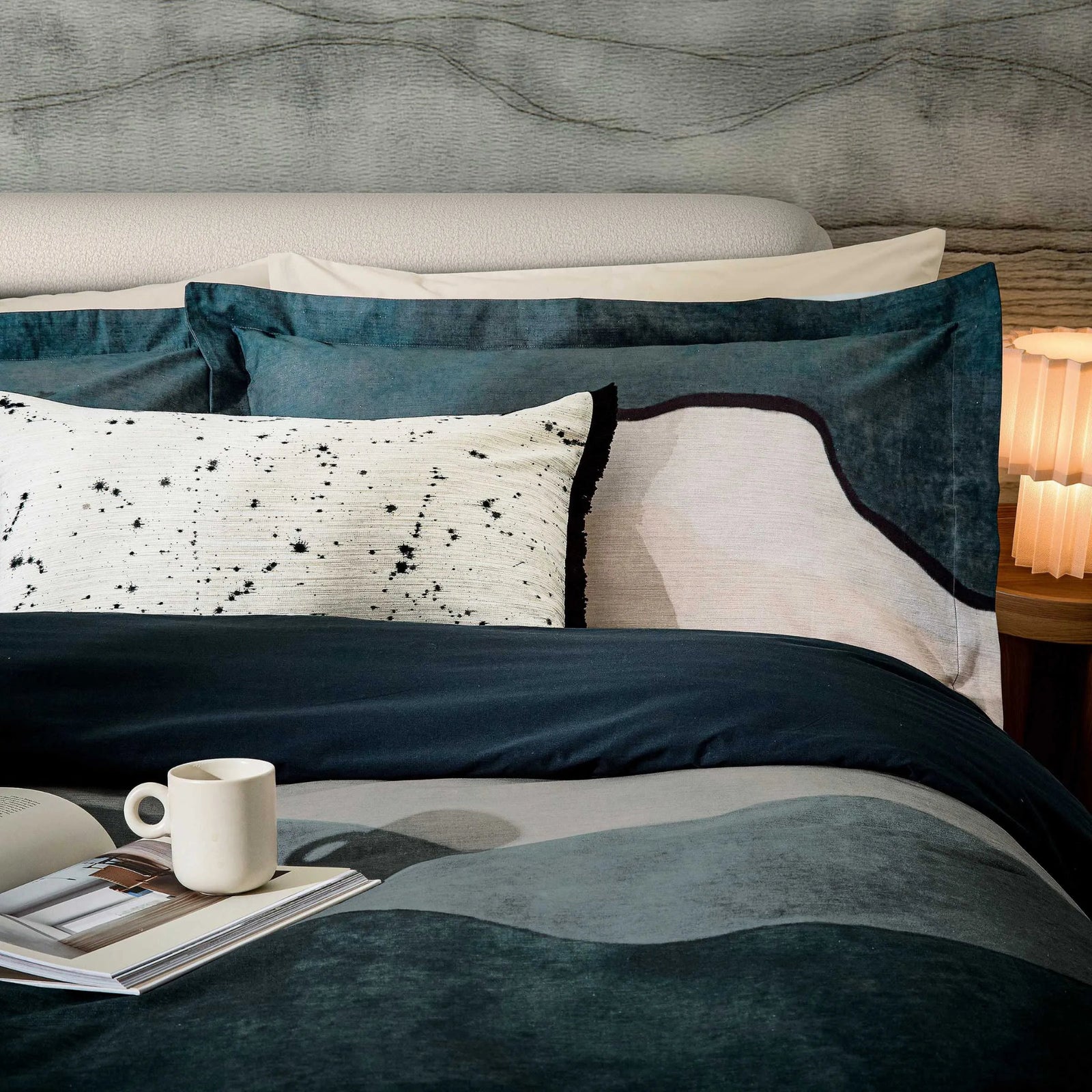 Harlequin Sedimentary Duvet Cover Set - Sedimentary Duvet Set Super King Sterling Home 3