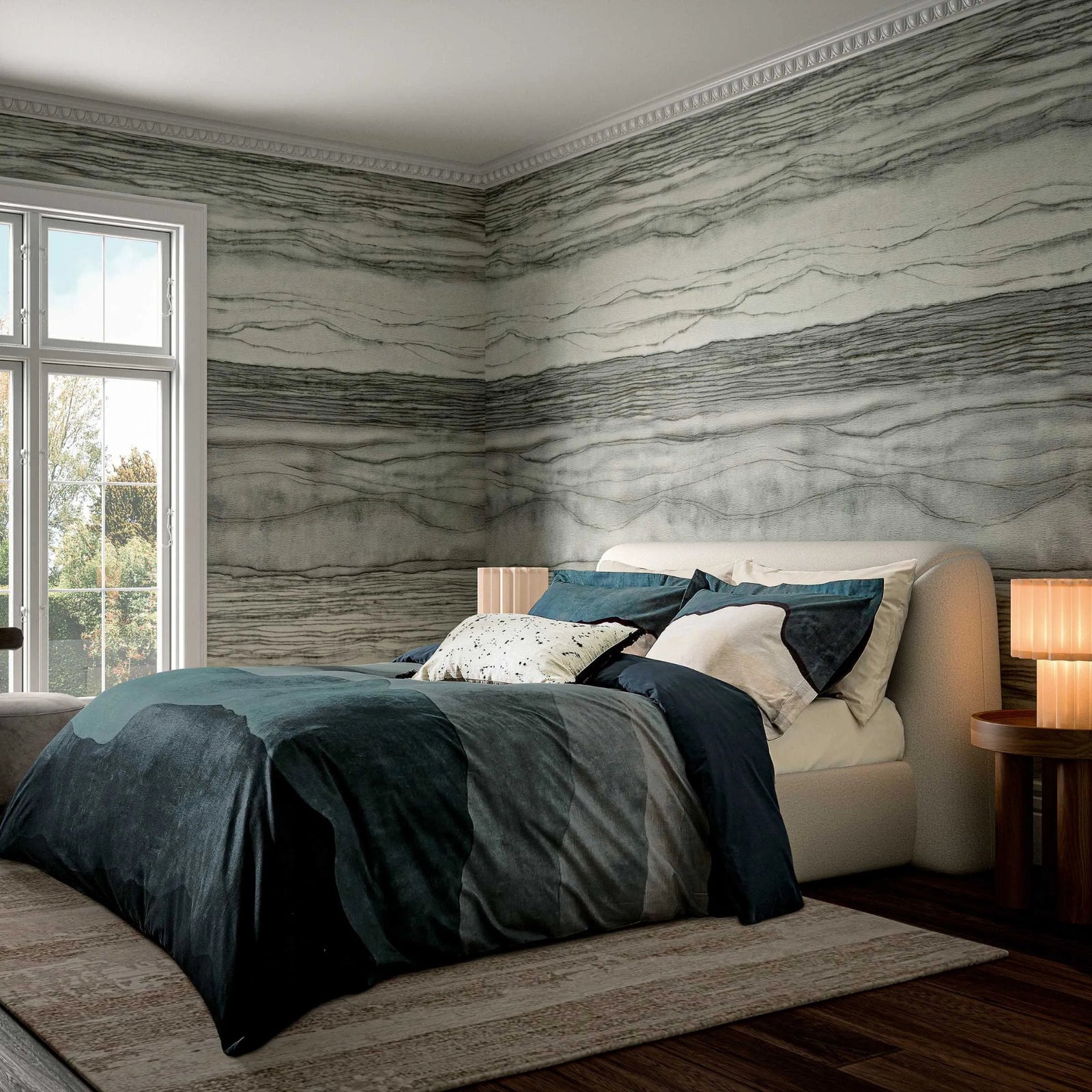 Harlequin Sedimentary Duvet Cover Set - Sedimentary Duvet Set Super King Sterling Home 1