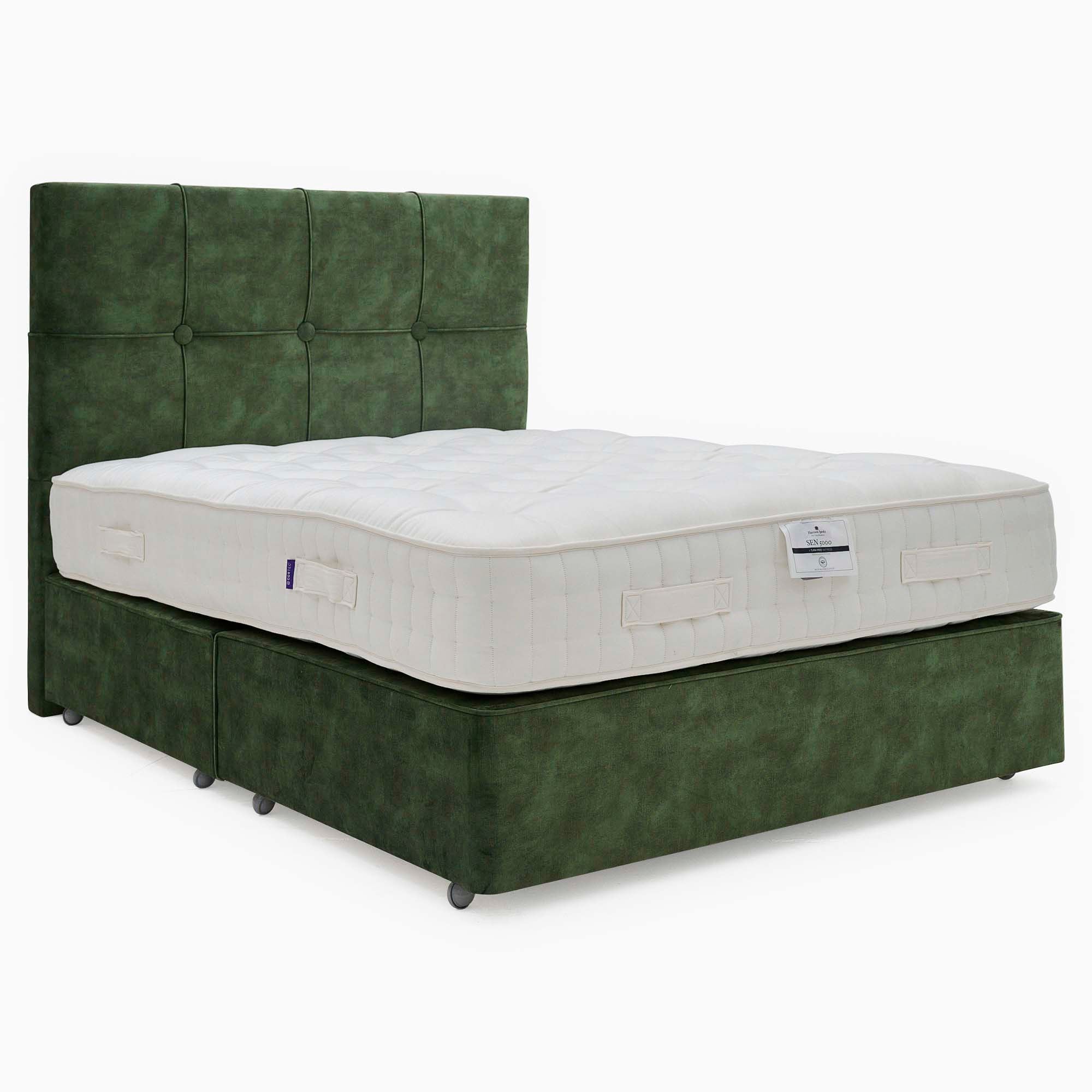 Harrison Spinks Sen Divan Bed Set - Padded Top Divan Set 135 x 190cm - Double Beds Sterling Home 1