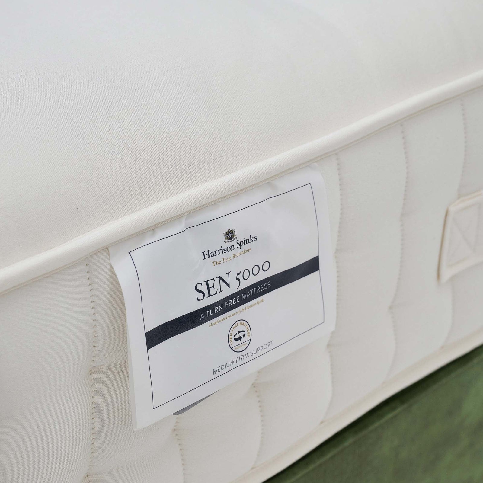Harrison Spinks Sen Divan Bed Set - Padded Top Divan Set 150 x 200cm Z&L - King Size Zip & Link Sterling Home 6