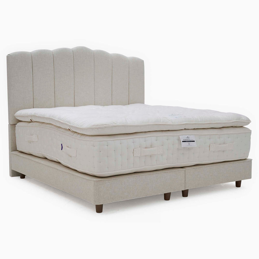 Harrison Spinks Somnium Luxury Bed Divan Set - Shallow True Edge Divan Set Incl Enhancer 5000 150 x 200cm Z&L - King Size Zip & Link Sterling Home 1