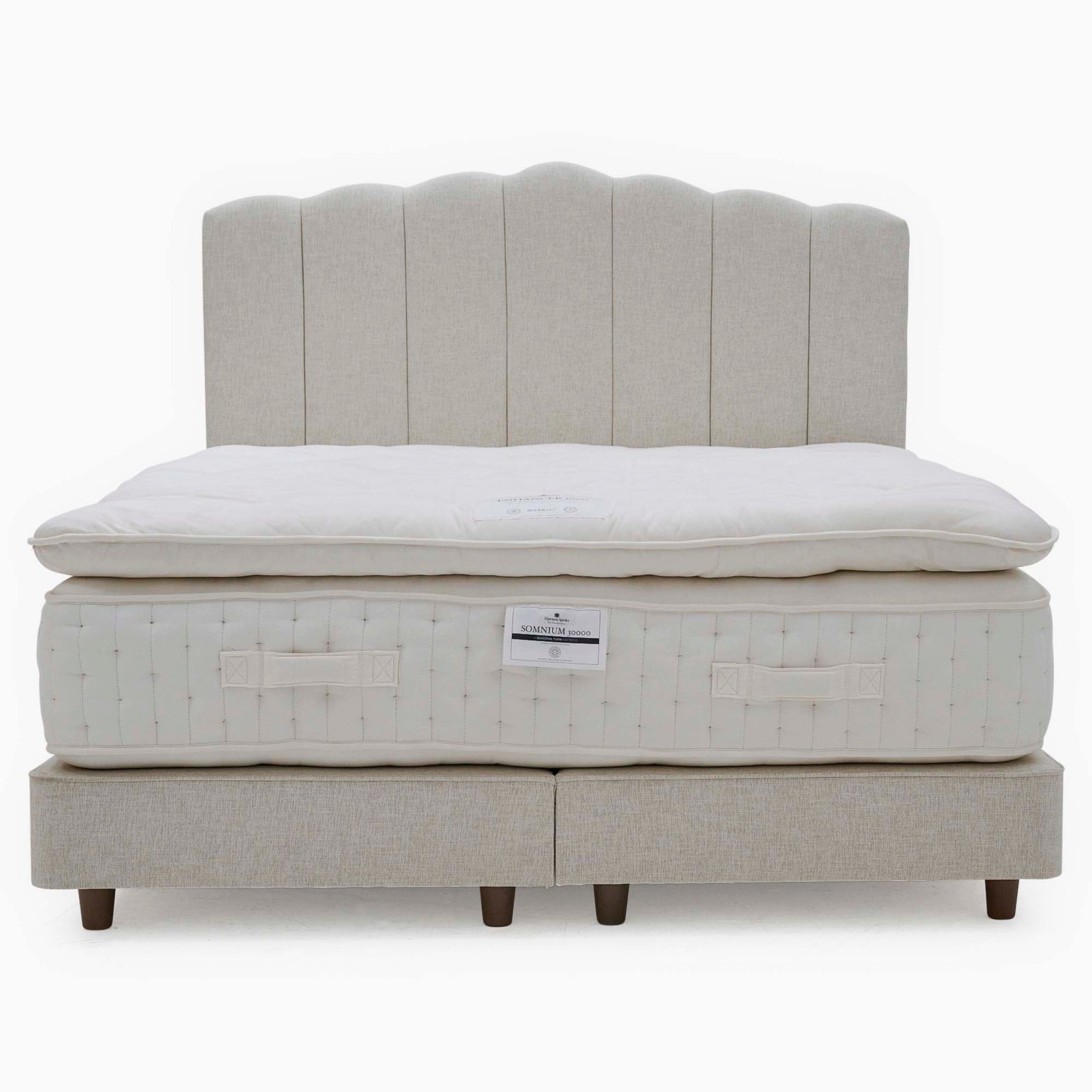 Harrison Spinks Somnium Luxury Bed Divan Set - Shallow True Edge Divan Set Incl Enhancer 5000 135 x 190cm - Double Beds Sterling Home 3