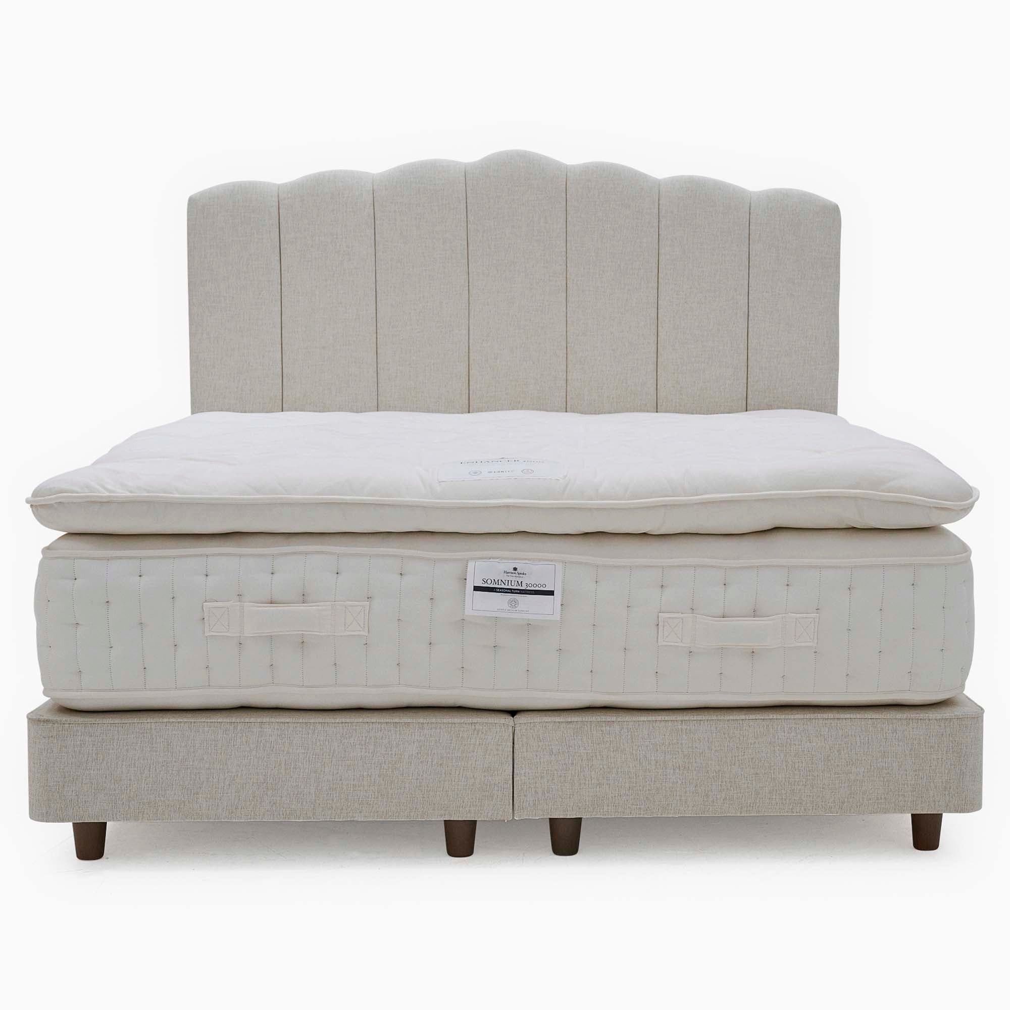 Harrison Spinks Somnium Luxury Bed Divan Set - Shallow True Edge Divan Set Incl Enhancer 5000 90 x 190cm - Single Sterling Home 2