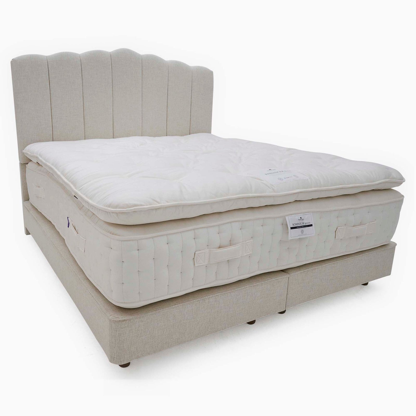Harrison Spinks Somnium Luxury Bed Divan Set - Shallow True Edge Divan Set Incl Enhancer 5000 150 x 200cm - King Sterling Home 6