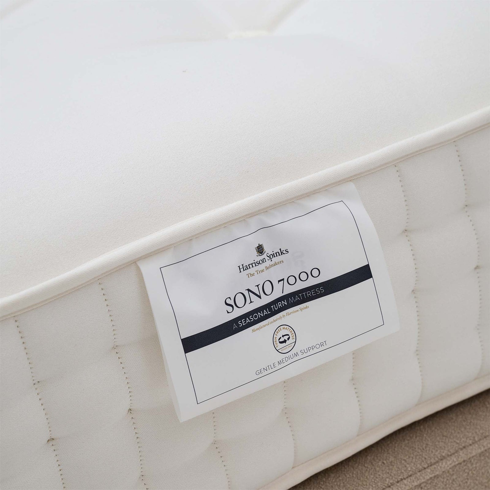 Harrison Spinks Sono Divan Bed Set - Padded Top Divan Set 150 x 200cm Z&L - King Size Zip & Link Sterling Home 5
