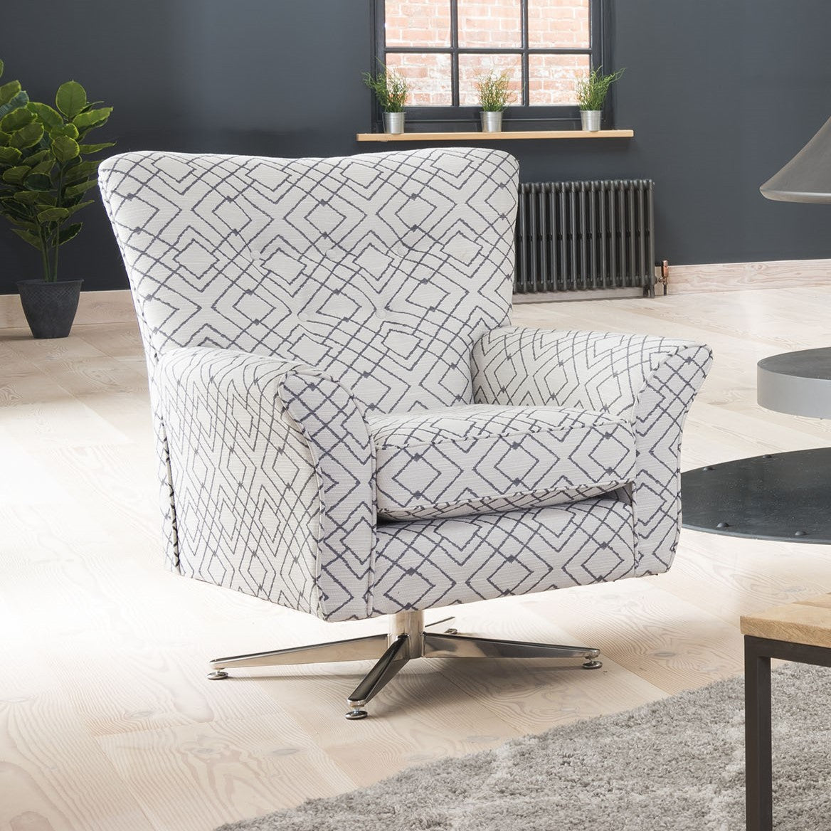 Hebden Swivel Armchair - Swivel Chair Grade A Sterling Home 2