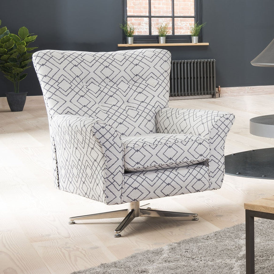 Hebden Swivel Armchair - Swivel Chair Grade A Sterling Home 2