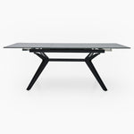 Honour Extending Dining Table - Ext Dining Table 140/180x90cm Grey Rhine Ceramic / Glass & Black Powder Base - 140cm Tables Sterling Home 4