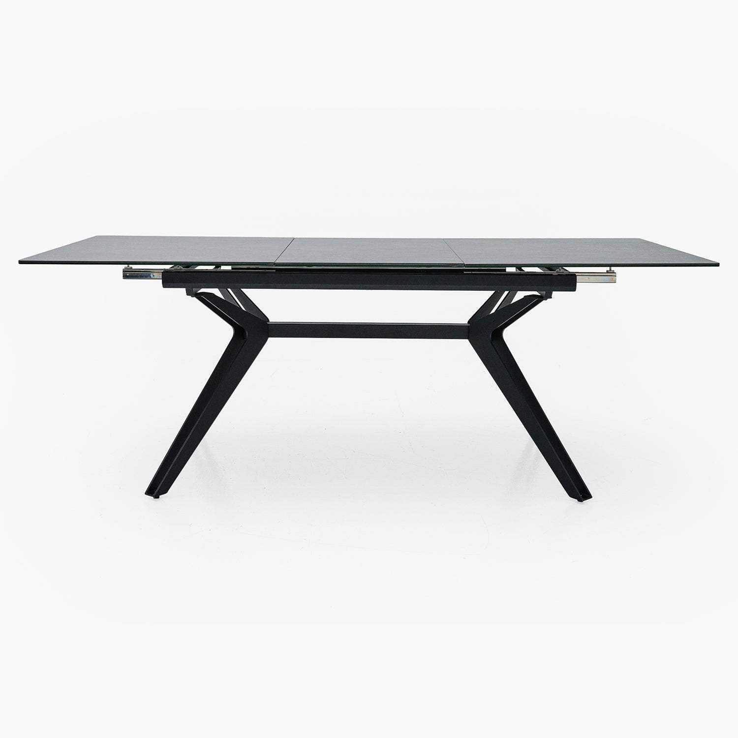 Honour Extending Dining Table - Ext Dining Table 140/180x90cm Grey Rhine Ceramic / Glass & Black Powder Base - 140cm Tables Sterling Home 4