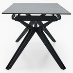 Honour Extending Dining Table - Ext Dining Table 140/180x90cm Grey Rhine Ceramic / Glass & Black Powder Base - 140cm Tables Sterling Home 5