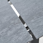 Honour Extending Dining Table - Ext Dining Table 160/220x90cm Grey Rhine Ceramic / Glass & Black Powder Base - 160cm Sterling Home 6