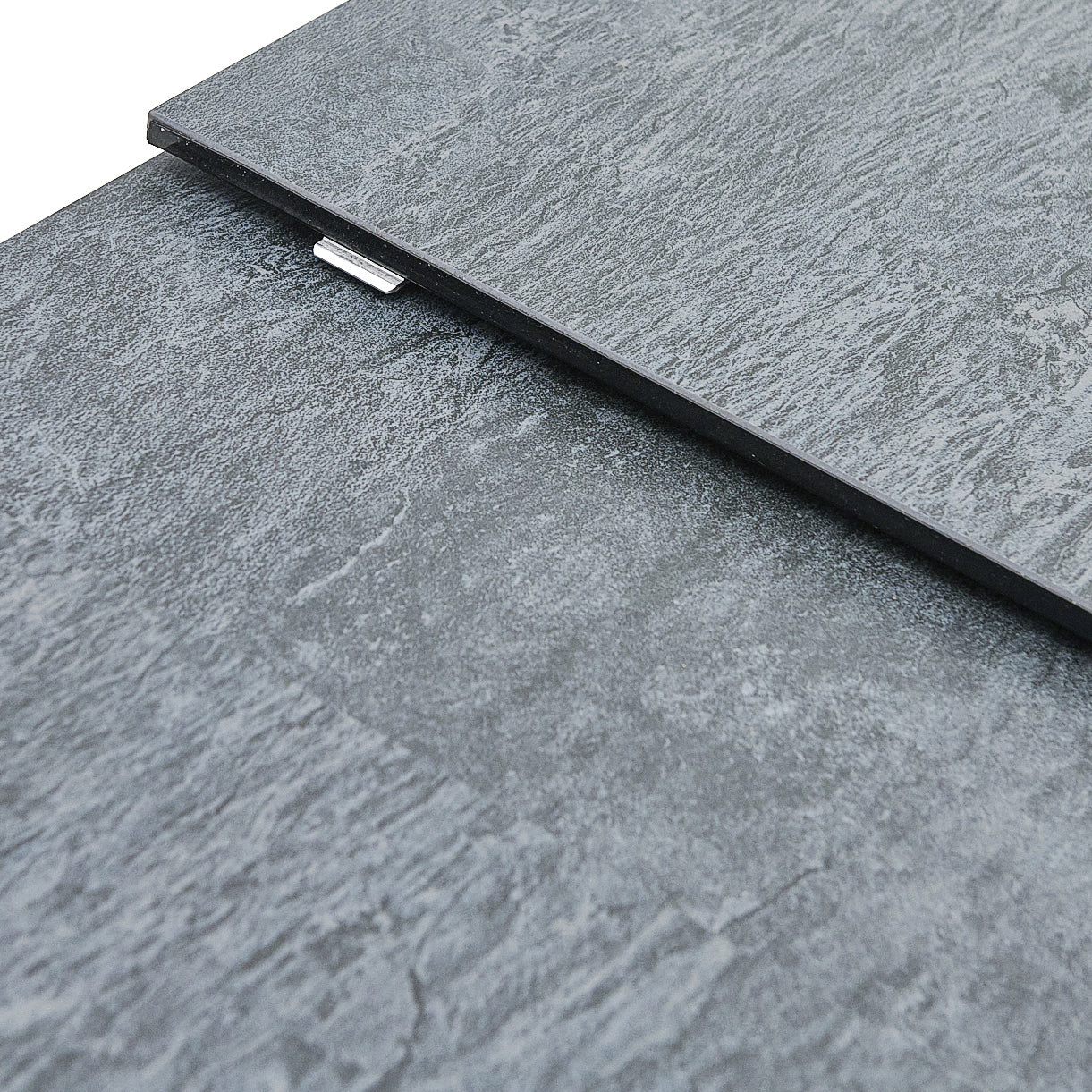 Honour Extending Dining Table - Ext Dining Table 160/220x90cm Grey Rhine Ceramic / Glass & Black Powder Base - 160cm Sterling Home 7