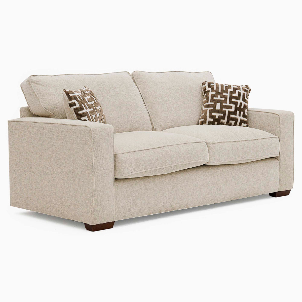 Hope 3 Seater Sofa - 3 Seater Sofa Grade B — Standard Back / Lassie Linen/Wisp Gold/Larry Latte / Dark Brown Feet, gallery image 2