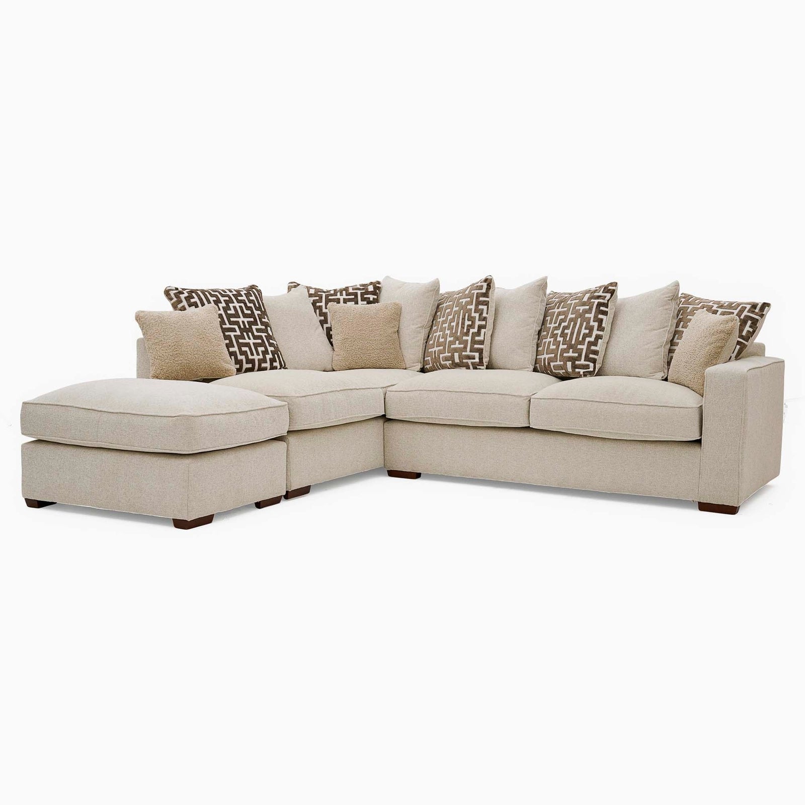 Hope Standard Back Corner Sofa with Footstool - Corner Group with Stool Chaise Left Grade D - Left Hand Facing Corner Sofas Sterling Home 3