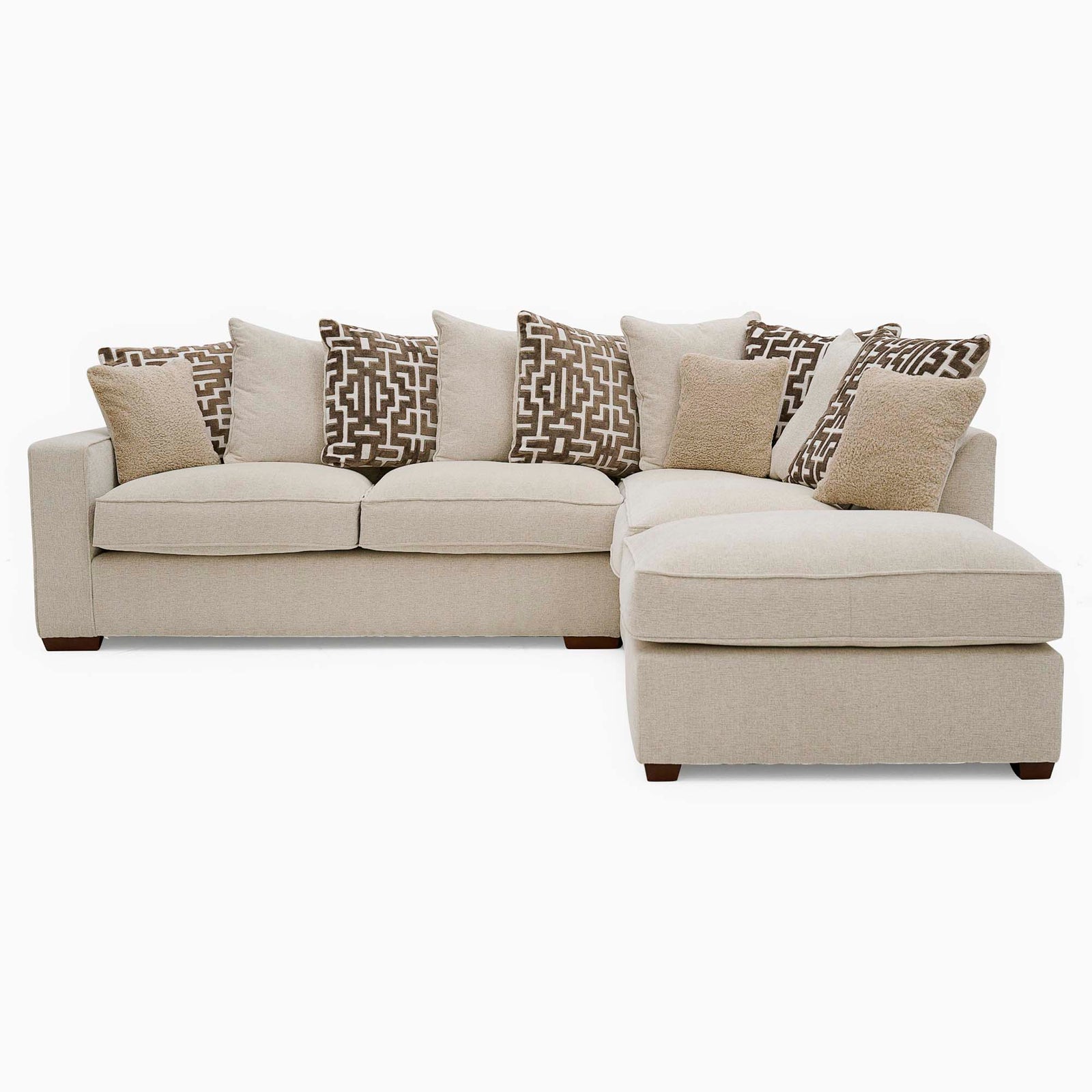 Hope Standard Back Corner Sofa with Footstool - Corner Group with Stool Chaise Right Grade D - Right Hand Facing Corner Sofas Sterling Home 1