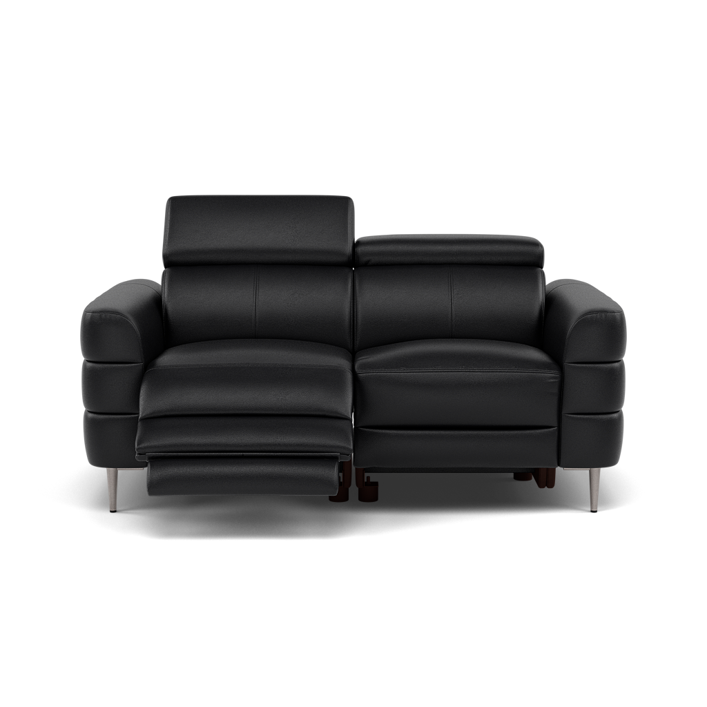 Hoy 2 Seater Recliner Sofa - 2 Str W/ 2 Power Recliner W/ 2 Manual Headrest Cat M - Power with Manual Headrest 2 Seater Sofas Sterling Home 8 M5657 Melbourne Black