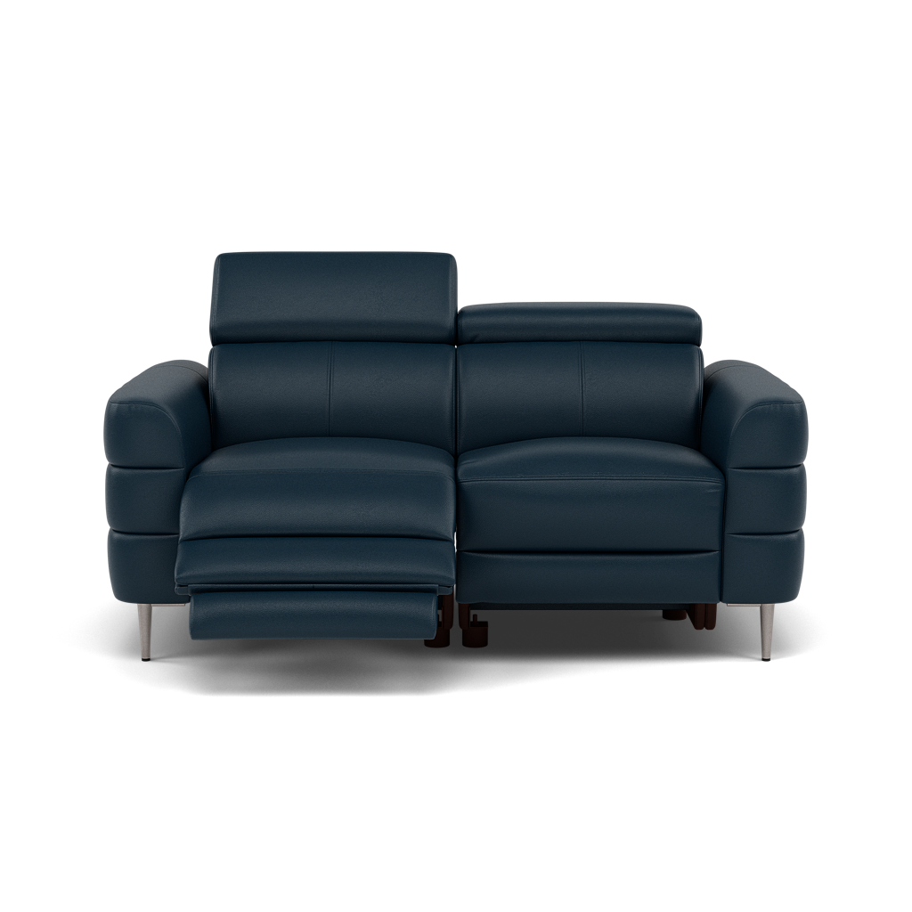Hoy 2 Seater Recliner Sofa - 2 Str W/ 2 Power Recliner W/ 2 Manual Headrest Cat M - Power with Manual Headrest 2 Seater Sofas Sterling Home 9 M5661 Melbourne Navy Blue