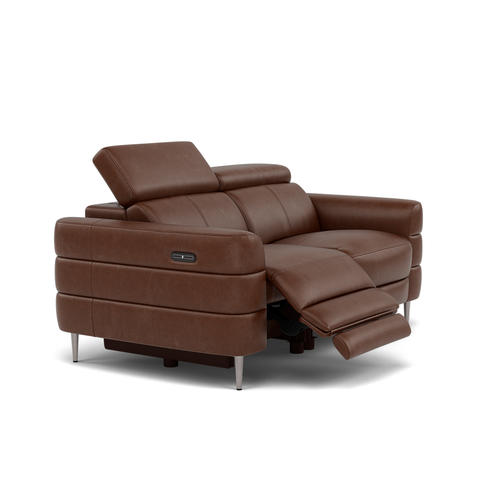 Hoy 2 Seater Recliner Sofa - 2 Str W/ 2 Power Recliner W/ 2 Manual Headrest Cat M - Power with Manual Headrest — M1595 Monaco Coffee, gallery image 1