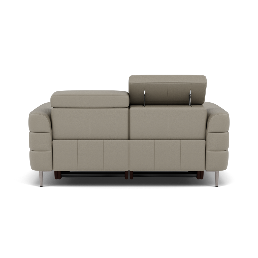 Hoy 2 Seater Recliner Sofa - 2 Str W/ 2 Power Recliner W/ 2 Manual Headrest Cat M - Power with Manual Headrest — M5653 Melbourne Light Grey, gallery image 2