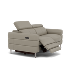 Hoy 2 Seater Recliner Sofa - 2 Str W/ 2 Power Recliner W/ 2 Manual Headrest Cat M - Power with Manual Headrest — M5653 Melbourne Light Grey, gallery image 1