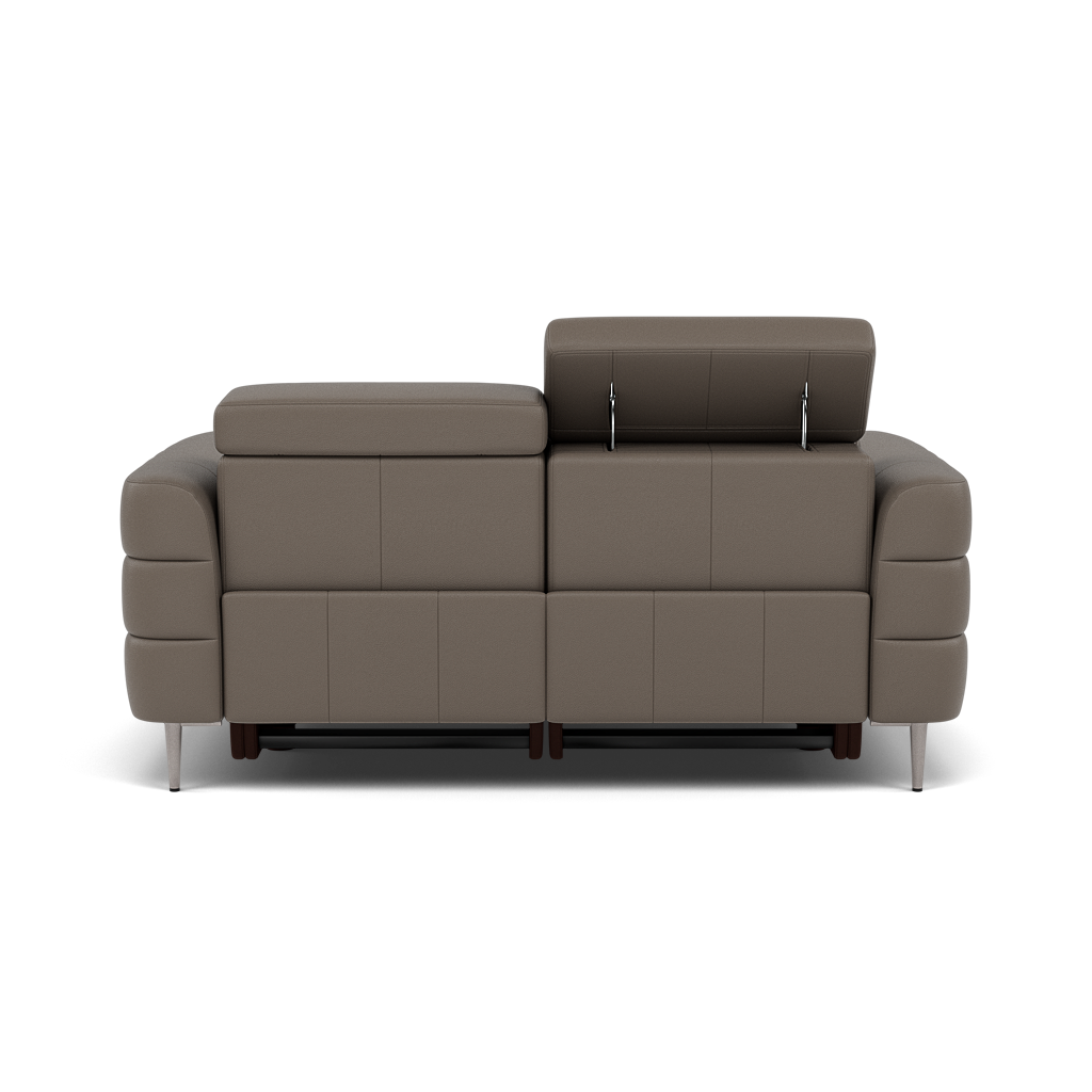 Hoy 2 Seater Recliner Sofa - 2 Str W/ 2 Power Recliner W/ 2 Manual Headrest Cat M - Power with Manual Headrest — M5655 Melbourne Dark Grey, gallery image 2