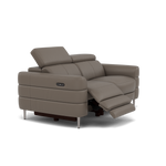 Hoy 2 Seater Recliner Sofa - 2 Str W/ 2 Power Recliner W/ 2 Manual Headrest Cat M - Power with Manual Headrest — M5655 Melbourne Dark Grey, gallery image 1