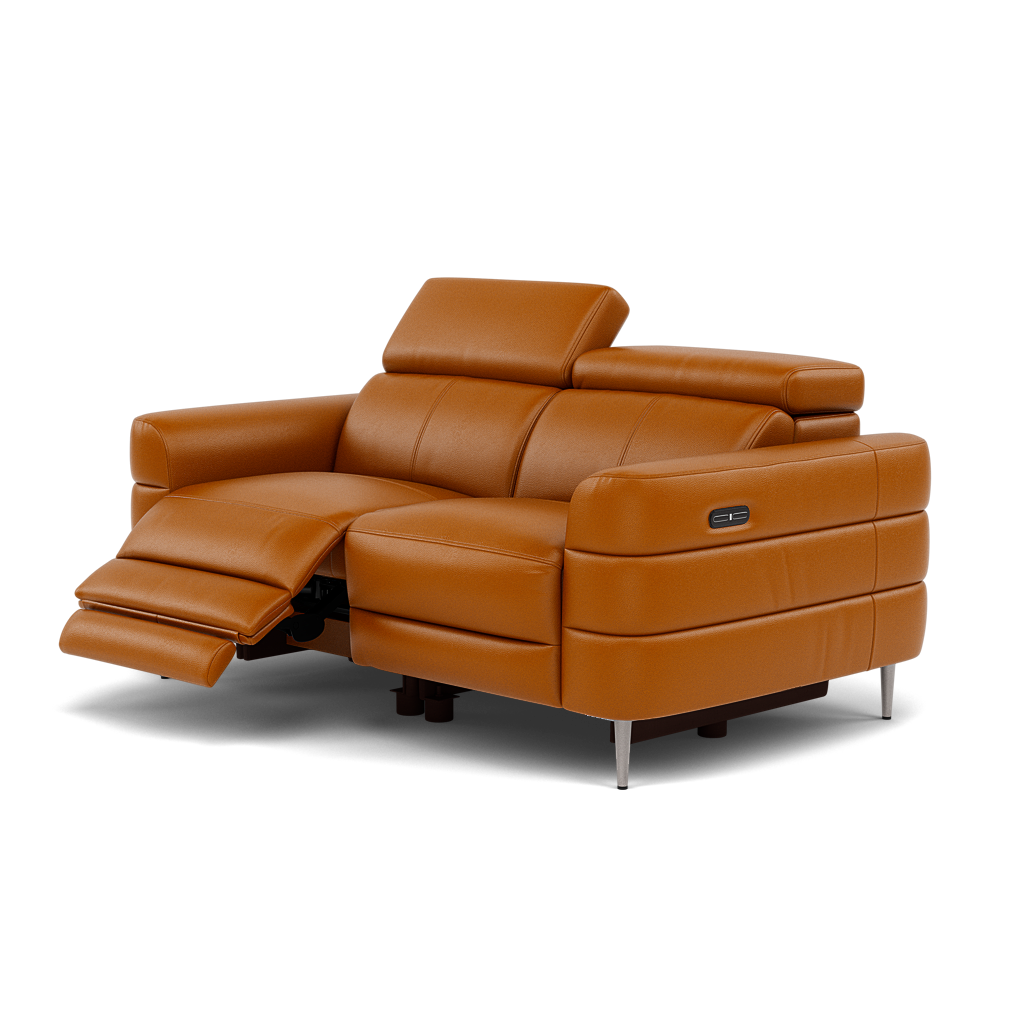 Hoy 2 Seater Recliner Sofa - 2 Str W/ 2 Power Recliner W/ 2 Manual Headrest Cat M - Power with Manual Headrest — M5659 Melbourne Ochre, gallery image 3