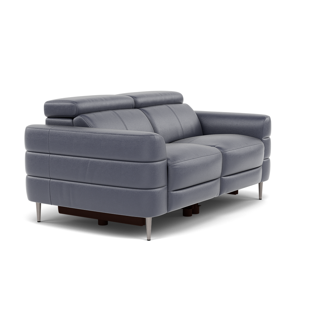 Hoy 2 Seater Recliner Sofa - 2 Str W/ 2 Power Recliner W/ 2 Manual Headrest Cat NL/O - Power with Manual Headrest — NL5100 New York Dark Blue, gallery image 1