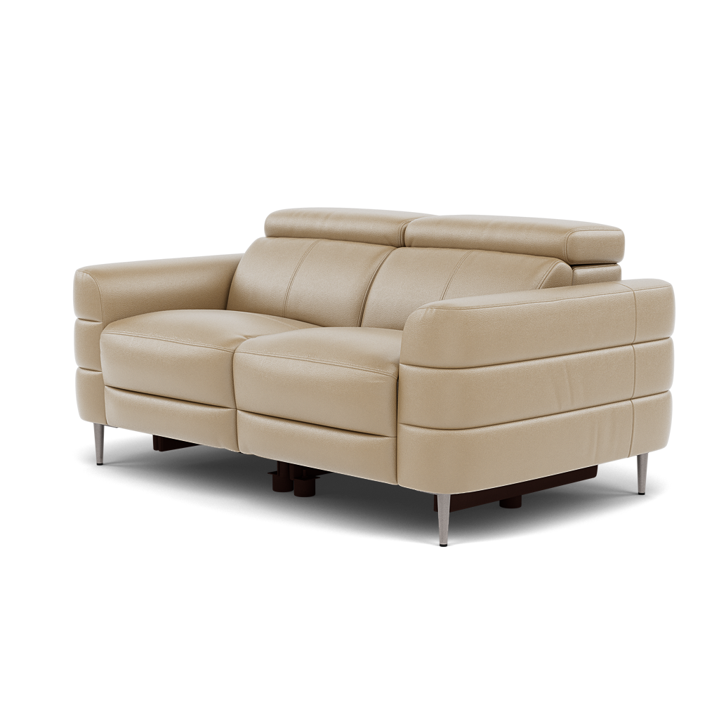 Hoy 2 Seater Recliner Sofa - 2 Str W/ 2 Power Recliner W/ 2 Manual Headrest Cat NL/O - Power with Manual Headrest — NL5103 New York Sand, gallery image 3