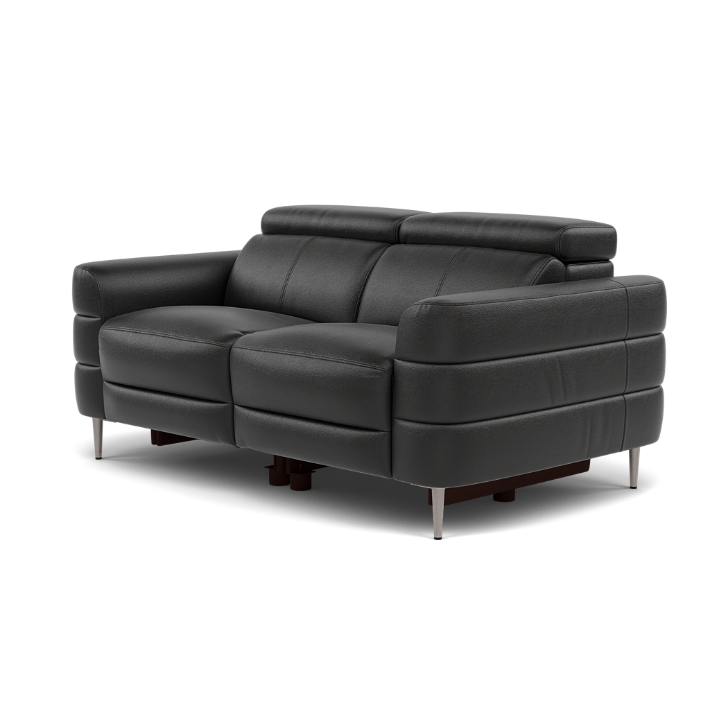 Hoy 2 Seater Recliner Sofa - 2 Str W/ 2 Power Recliner W/ 2 Manual Headrest Cat NL/O - Power with Manual Headrest — NL5109 New York Midnight, gallery image 3